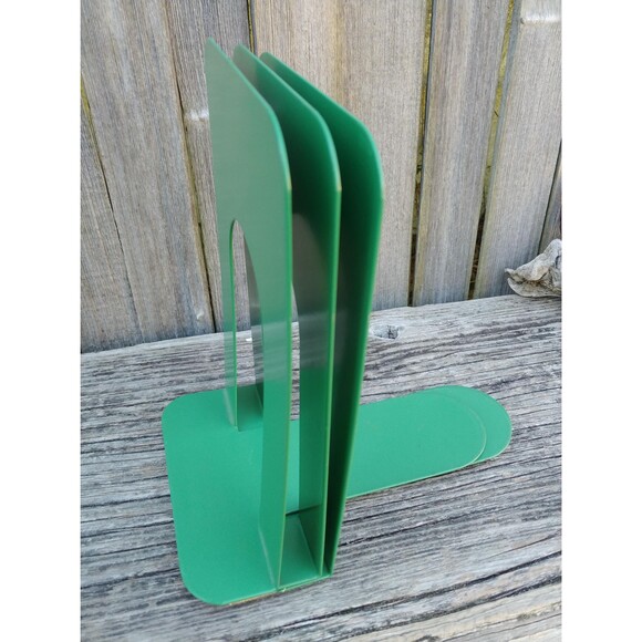 3 Mid Century Modern Bookends: Industrial Style Green Bookend Trio, Office Decor - Picture 9 of 10